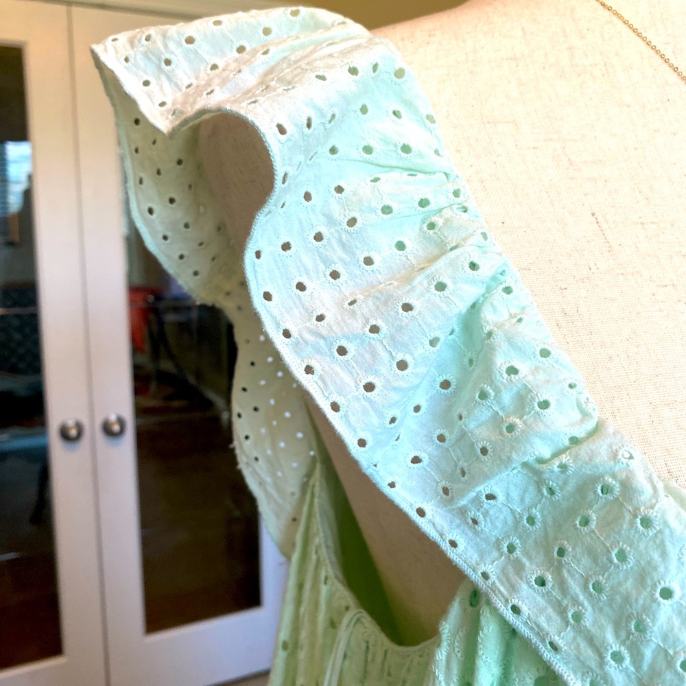 Zara Embroidered Lace Midi Dress NWT L - Picture 9 of 10